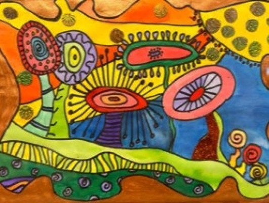 Tekenen in de stijl van Hundertwasser